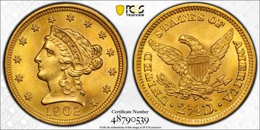 1902 $2.50 MS66