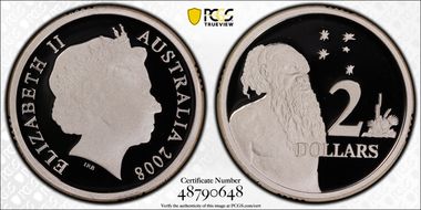 2008 $2 Silver PR70DCAM