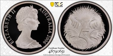 2006 5C Young Bust Ag PR70DCAM