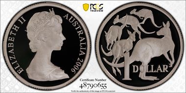 2006 $1 Young Bust Ag PR70DCAM