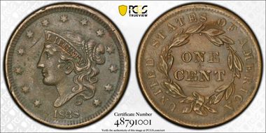1838 1C Newcomb 3 XF40BN