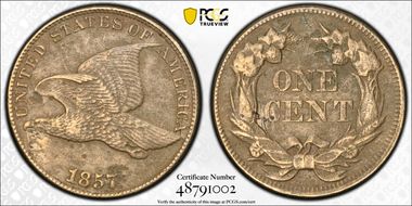 1857 1C Die Clash w/50C, FS-402 N1