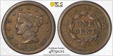 1848 1C Newcomb 32 VF35BN
