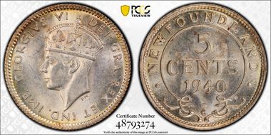 1940-C 5C MS63