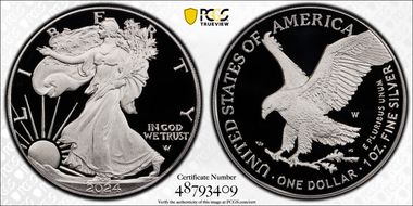 2024-W  $1 Silver Eagle First Strike PR70DCAM