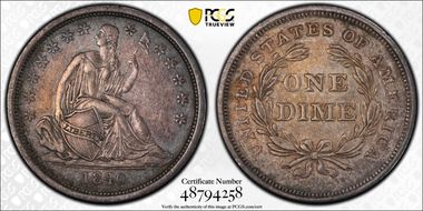 1840 10C No Drapery XF45