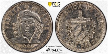 2002 3 Peso Che Guevara AU55