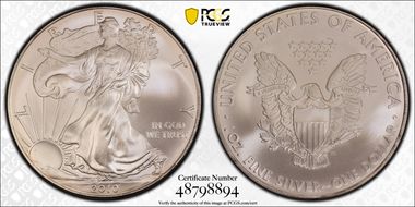 2010 $1 Silver Eagle MS69