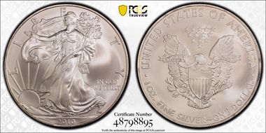 2010 $1 Silver Eagle MS69