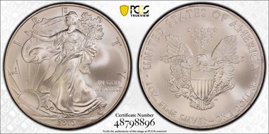 2010 $1 Silver Eagle MS68