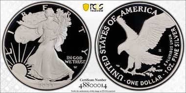 2023-S $1 Silver Eagle First Strike PR69DCAM