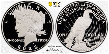 2023-S $1 Peace Dollar First Strike PR70DCAM