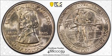 1925 50C Fort Vancouver MS64