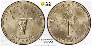 1935 50C Spanish Trail MS66