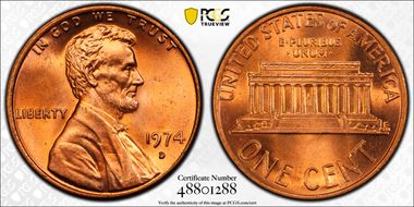 1974-D 1C MS64RD
