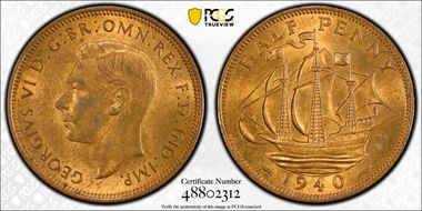 1940 1/2D S-4115 MS63RB