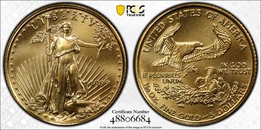 1999 $5 Gold Eagle MS70