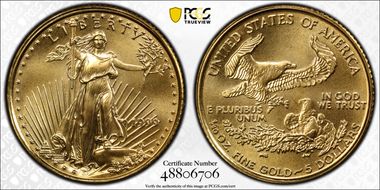 1999 $5 Gold Eagle MS69