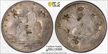 1876-CC T$1 FS-801, C-1.1 DDR Chopmarked AU55