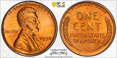 1956 1C MS65RD