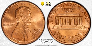 1996-D 1C MS66RD