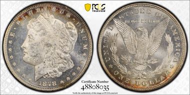 1878 8TF $1 VAM 15 Doubled Liberty MS63