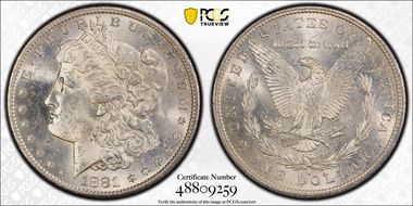 1881-S $1 MS62