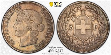 1894 B 5 Fr VF25