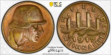 1917 Medal  Kienast-249 Ae SP63BN