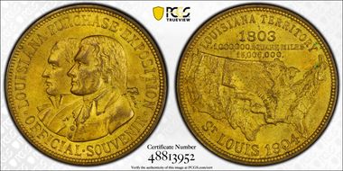 1904 SC$1 HK-300, Louisiana Purchase MS63