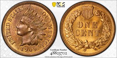 1909 1C Indian MS64RB