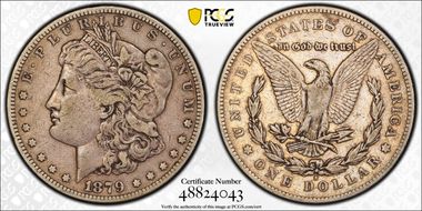 1879-S $1 VAM 77, Rev. of 1878 VF25