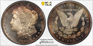 1880-S $1 MS65+ PL