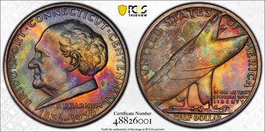 1936 50C Bridgeport MS64