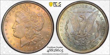 1878 7TF $1 Reverse of 1879 MS63