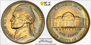 1939 5C Reverse of 1940 MS66