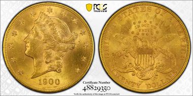 1900 $20 MS62