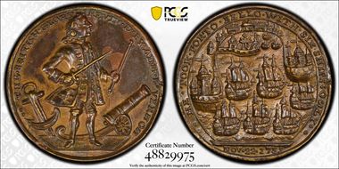 1739 AE Medal Admiral Vernon, A-C PBvi 26-PP MS62