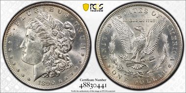1890-S $1 MS62