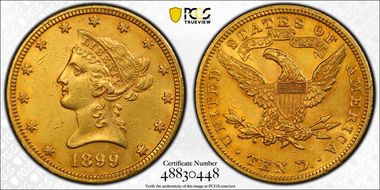 1899 $10 AU55