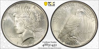 1922 $1 MS64