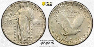 1929-S 25C AU50