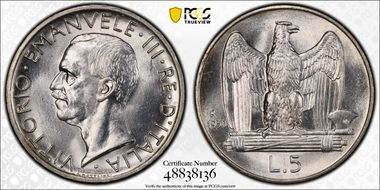 1930-R 5 L KM-67.1  Ag MS64