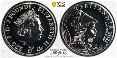 2021 £2 Britannia Ag Premium Exclusive MS68