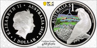 2010-P $1 Capital Terr-Cockatoo PR70DCAM