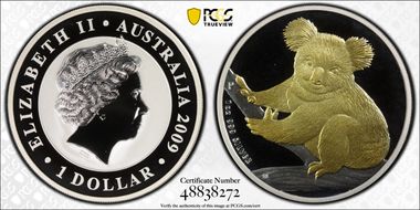 2009-P $1 Koala Gilt SP69