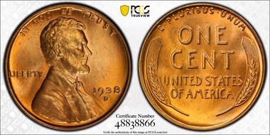 1938-D 1C MS66RD