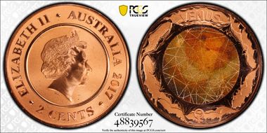 2017 2C Planetary Coins Venus Colorized MS69RD