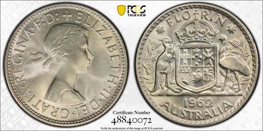 1962(m) Florin KM-60  Ag MS65