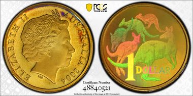 2004 $1 Holographic Kangaroos PR69DCAM